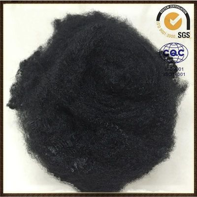 6D x 64mm Hitam PSF Virgin Polyester Staple Fiber Untuk Geotekstil