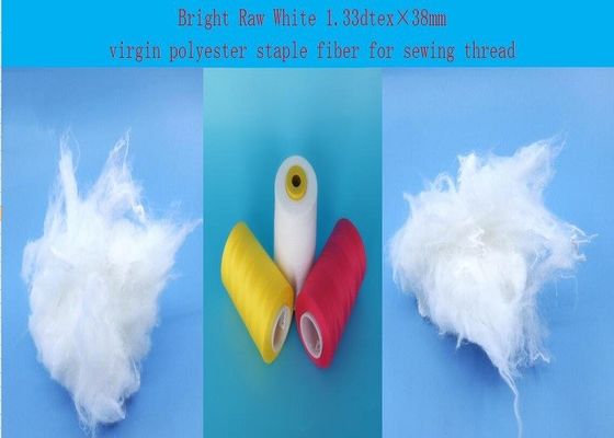 Bright Raw White 0.5D Virgin Polyester Staple Fiber Psf Fiber Untuk Benang Jahit