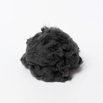 Serat Staple Poliester Daur Ulang 1.2D Hitam Untuk Penggunaan Nonwoven Jarum Punched