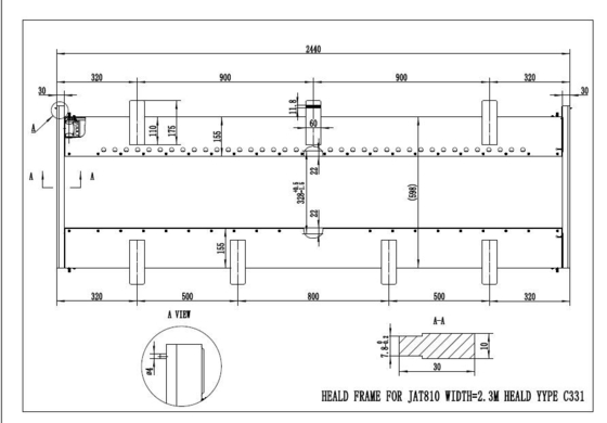 SPARE PART UNTUK JAT810 Heald Frame J2750-25260-00 J2650-25240-0A