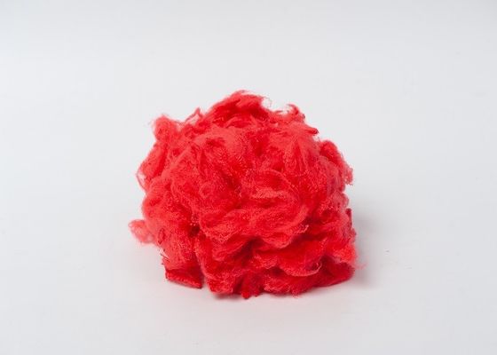2.5Dtex 51mm Polyester Bahan Baku Red Virgin Polyester Staple Fiber ISO9001