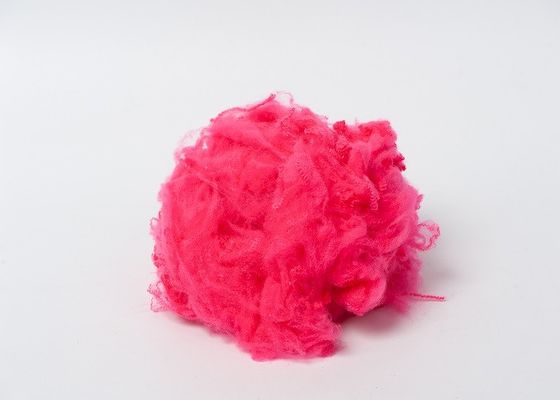 2.5Dtex 51mm Polyester Bahan Baku Red Virgin Polyester Staple Fiber ISO9001