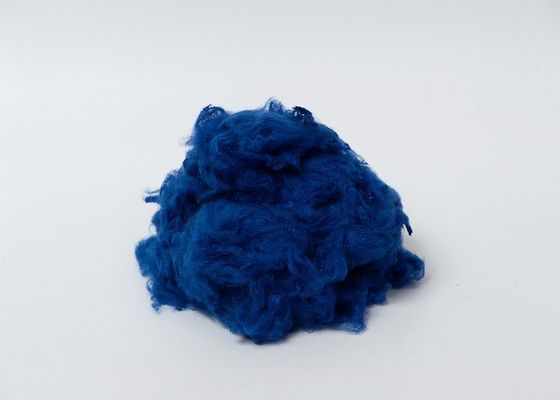 Bahan Baku Poliester 45mm Poliester Biru Serat Pokok Daur Ulang 1.2D hingga 20D