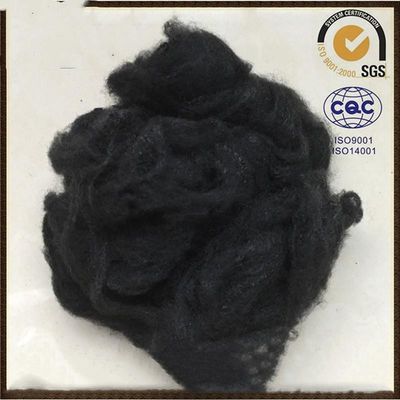 6D x 64mm Hitam PSF Virgin Polyester Staple Fiber Untuk Geotekstil
