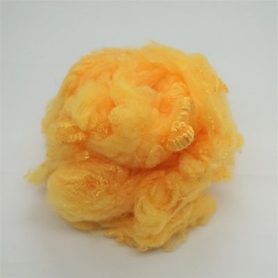 Warna-warni 20D Polyester Synthetic Fiber PET Staple Fiber Tahan Abrasi