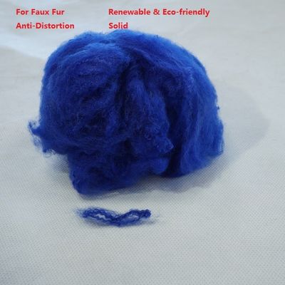 65mm Faux Fur PSF Polyester Staple Fiber Anti Distorsi
