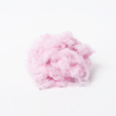 Light Pink Cincang Terkompresi Virgin Polyester Staple Fiber Non Woven 3Dtex 76mm