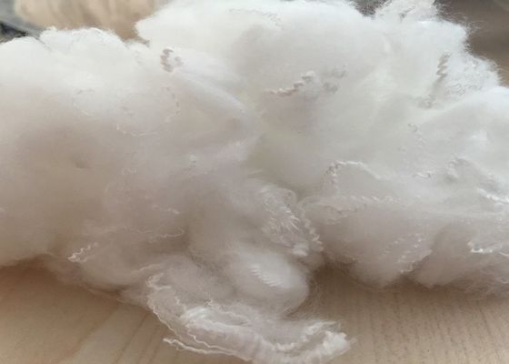 Bright Raw White 1.5dtex × 38mm Bahan Baku Poliester Untuk Membuat Benang Sarung Tangan