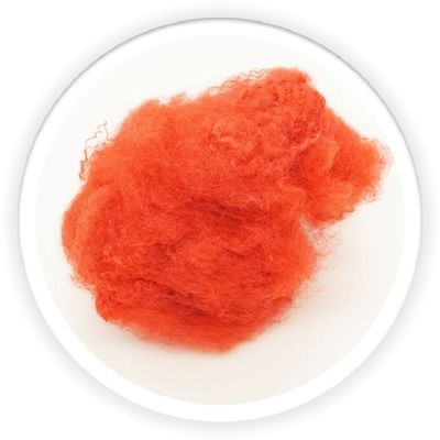 15D 32mm Dope Dyed Polyester Bahan Baku Untuk Panel Akustik