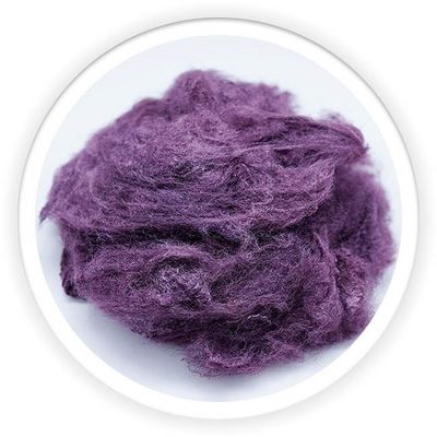 15D 32mm Dope Dyed Polyester Bahan Baku Untuk Panel Akustik