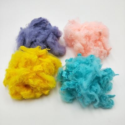 3D 28mm Dope Dyed Polyester Untuk Bulu Kulit Buatan Nonwoven