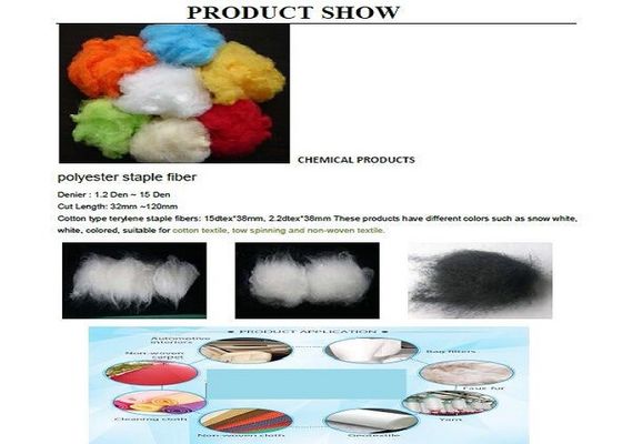 Daur Ulang PSF Dope Dyed Polyester 25mm Untuk Kain Non Woven