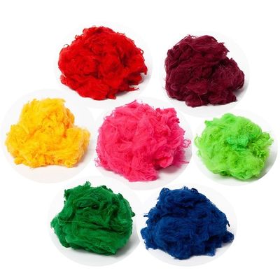 Daur Ulang PSF Dope Dyed Polyester 25mm Untuk Kain Non Woven