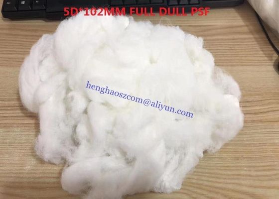 5D x 102mm Serat Pokok Poliester Daur Ulang Untuk Pemintalan Wol