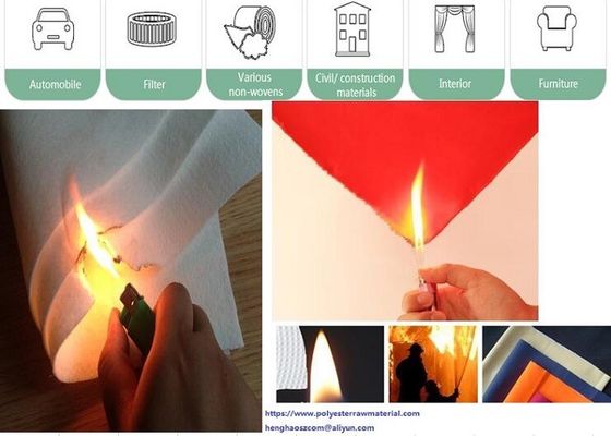 15D 51mm Flame Retardant Fiber Untuk Filter Mobil