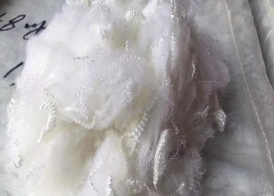 Flame Retardant 22D Daur Ulang Polyester Potongan Pendek Serat Warna Putih Gading