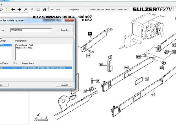 Clamping Loop Projectile Loom Parts, D35 D42 Sulzer Loom Penggantian Suku Cadang