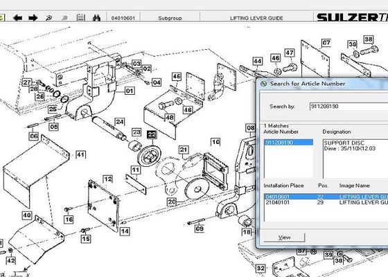 911208190 Sulzer Loom Spare Parts Untuk Unit Formasi Gudang