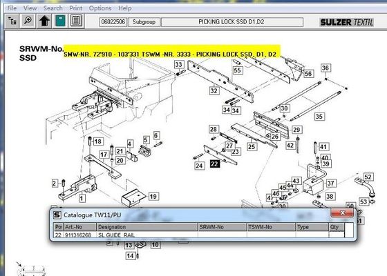 Memilih Suku Cadang Mesin Tekstil Unit Kunci 911316268
