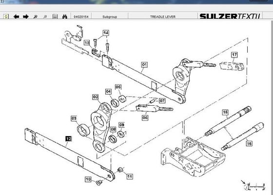 Membelokkan Tuas Sulzer Suku Cadang Mesin Tekstil Bagian Tappet 911309405
