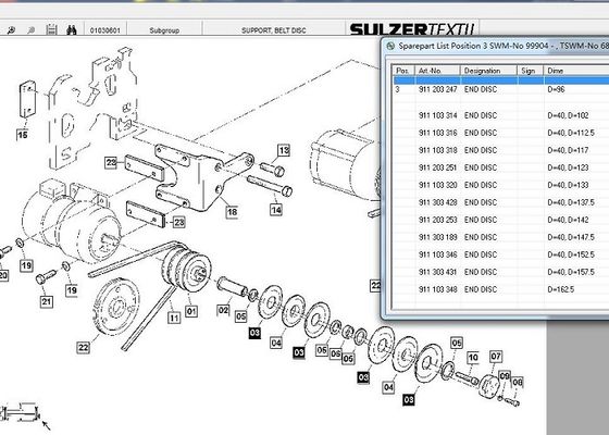 End Disc Belt Disc Sulzer Weaving Machine Parts ISO9001