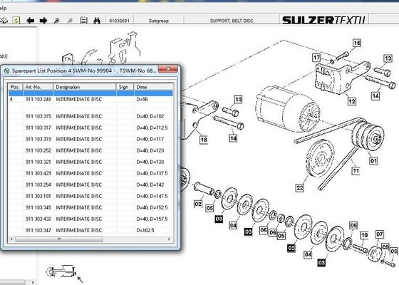 Belt Disc Sulzer Suku Cadang Mesin Tekstil Suku Cadang Intermediate Disc