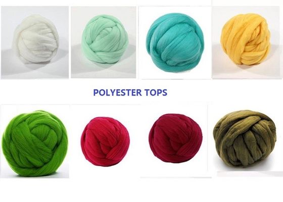 Penyusutan Tinggi 25mm 0.9D Serat Sintetis Poliester Dari Pemintalan Wol