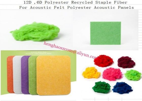 38mm Non Woven Fabric Polyester 12D 6D Untuk Panel Akustik Poliester
